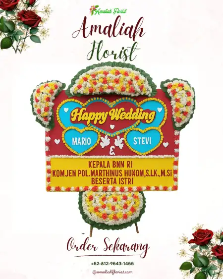 Papan Bunga Pernikahan Mustikasari